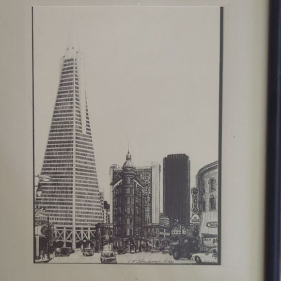 Transamerica Pyramid San Francisco California Print by Artist CF Stanbrough - Picture 3 of 5